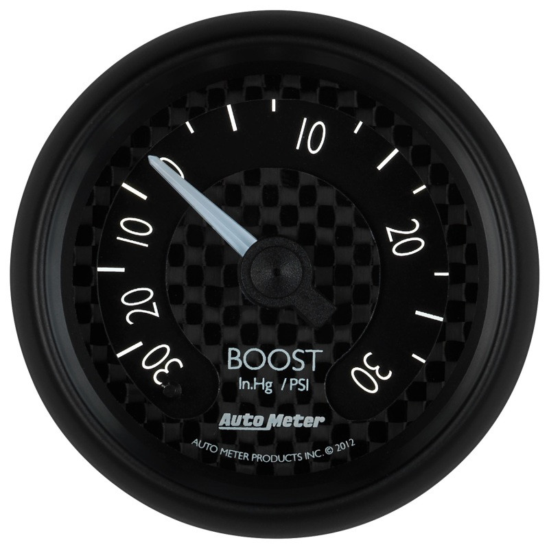Autometer GT Series 52mm Mechanical 30 In Hg/30 psi Vacuum/Boost Gauge - 8003