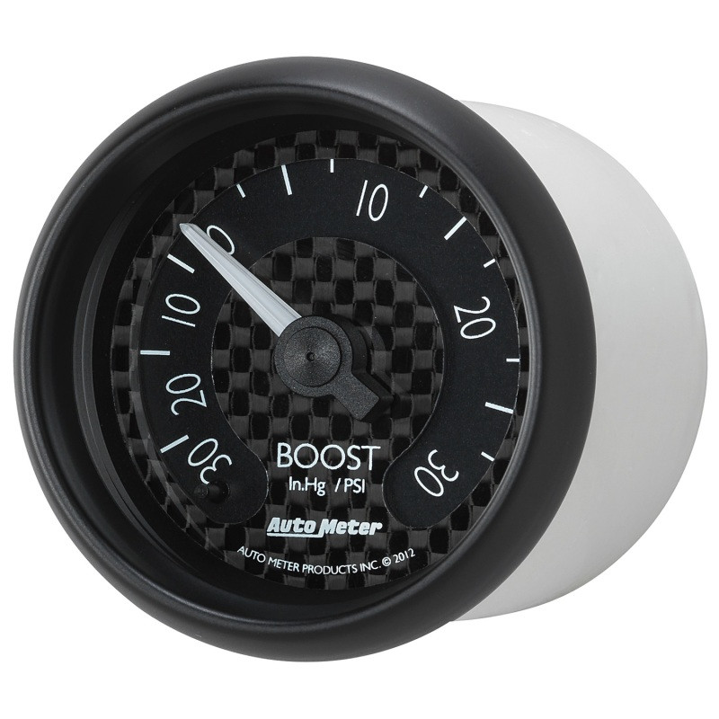 Autometer GT Series 52mm Mechanical 30 In Hg/30 psi Vacuum/Boost Gauge - 8003