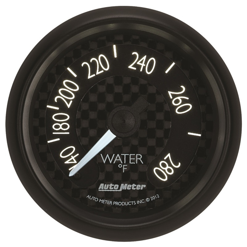 Autometer GT Series 52mm Mechanical 140-280 Deg F Water Temperature Gauge - 8031