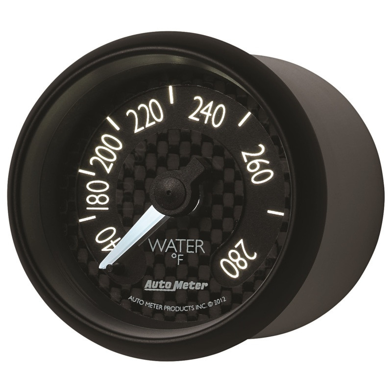 Autometer GT Series 52mm Mechanical 140-280 Deg F Water Temperature Gauge - 8031