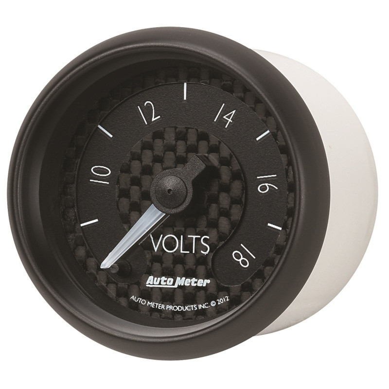 Autometer GT Series 52mm Full Sweep Electronic 8-18 Volts Voltmeter - 8091