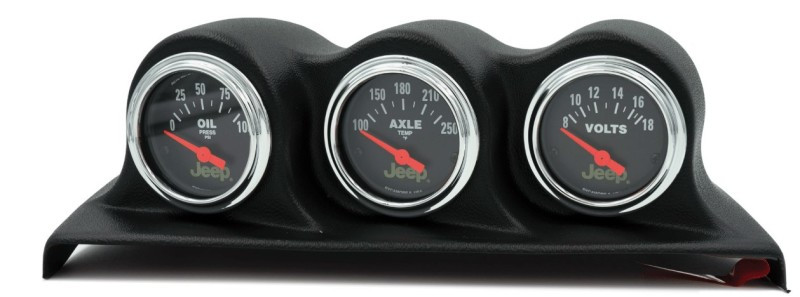 Autometer 07-10 Jeep Wrangler JK Oil PSI/Axle Temp/Volt 3 Piece Gauge Kit - 8200