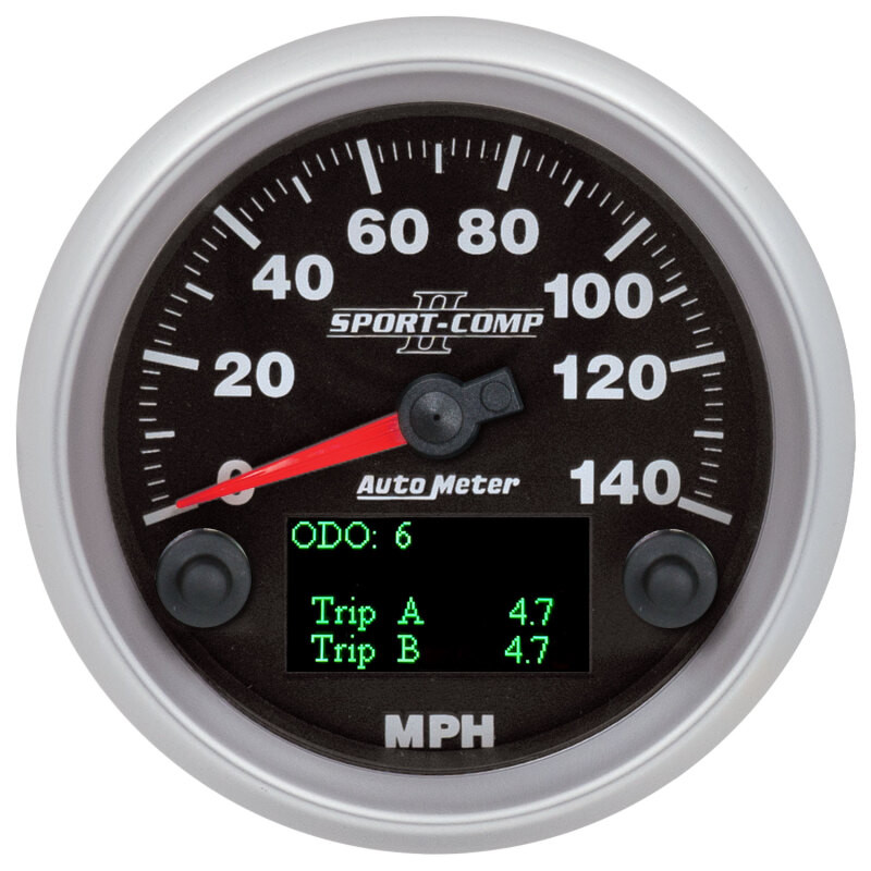 Autometer Sport-Comp II 3-3/8in 140MPH SPN 84 Speedometer - 880828 Photo - Mounted