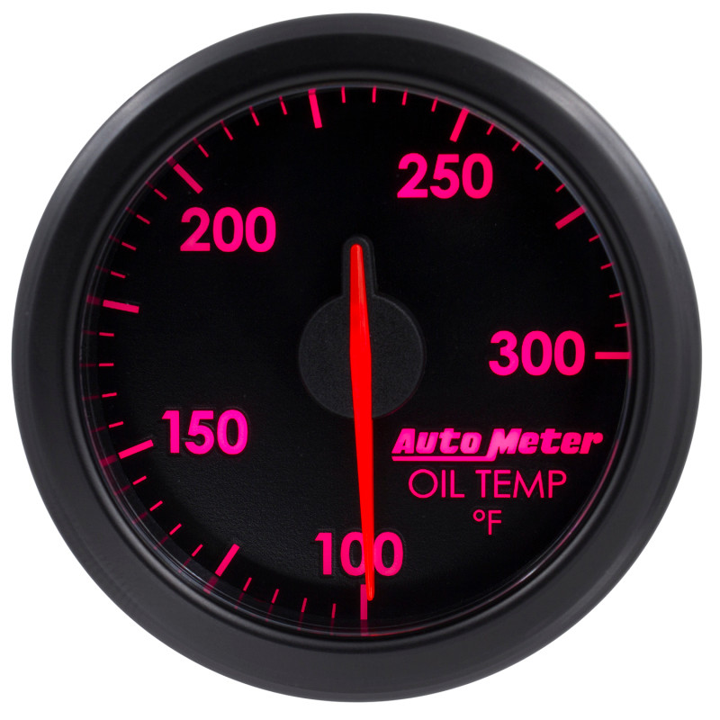 Autometer Airdrive 2-1/6in Oil Temp Gauge 100-300 Degrees F - Black - 9140-T