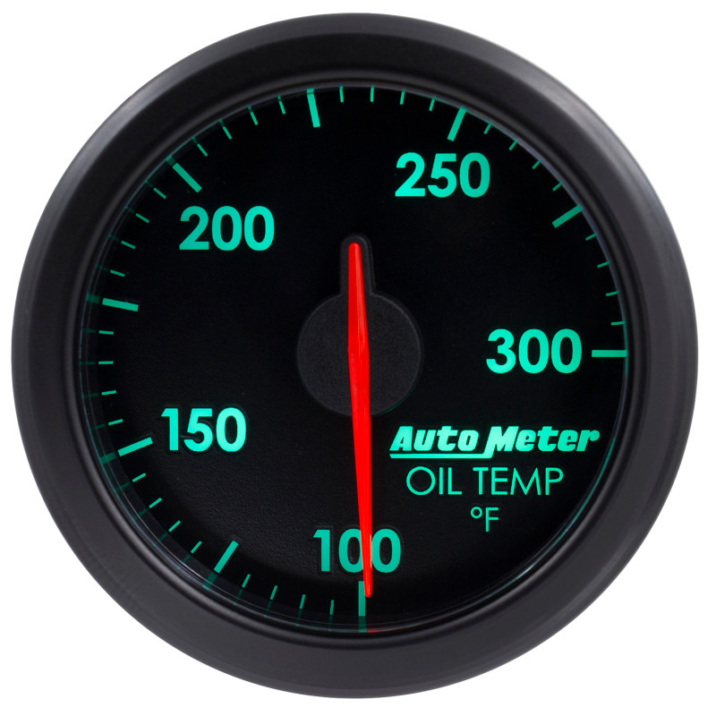 Autometer Airdrive 2-1/6in Oil Temp Gauge 100-300 Degrees F - Black - 9140-T