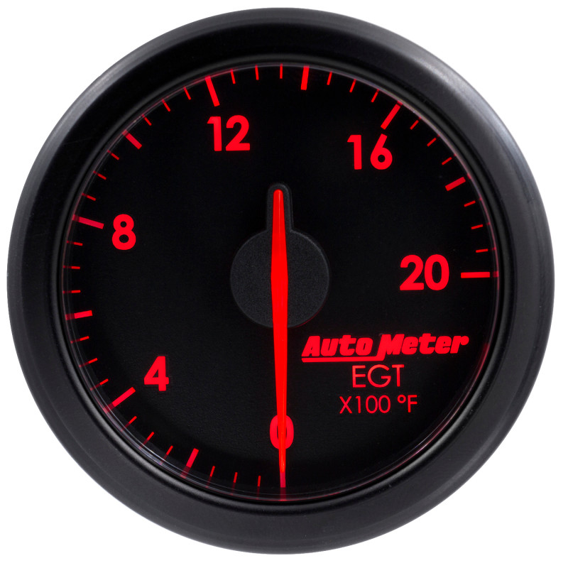 Autometer Airdrive 2-1/16in EGT Gauge 0-2000 Degrees F - Black - 9145-T