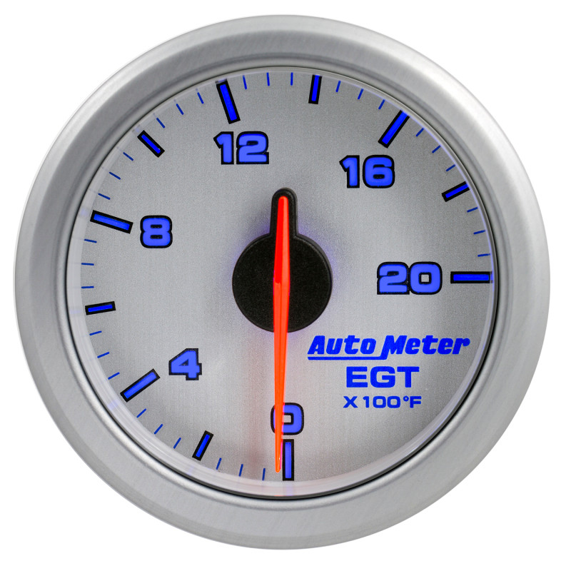 Autometer Airdrive 2-1/16in EGT Gauge 0-2000 Degrees F - Silver - 9145-UL