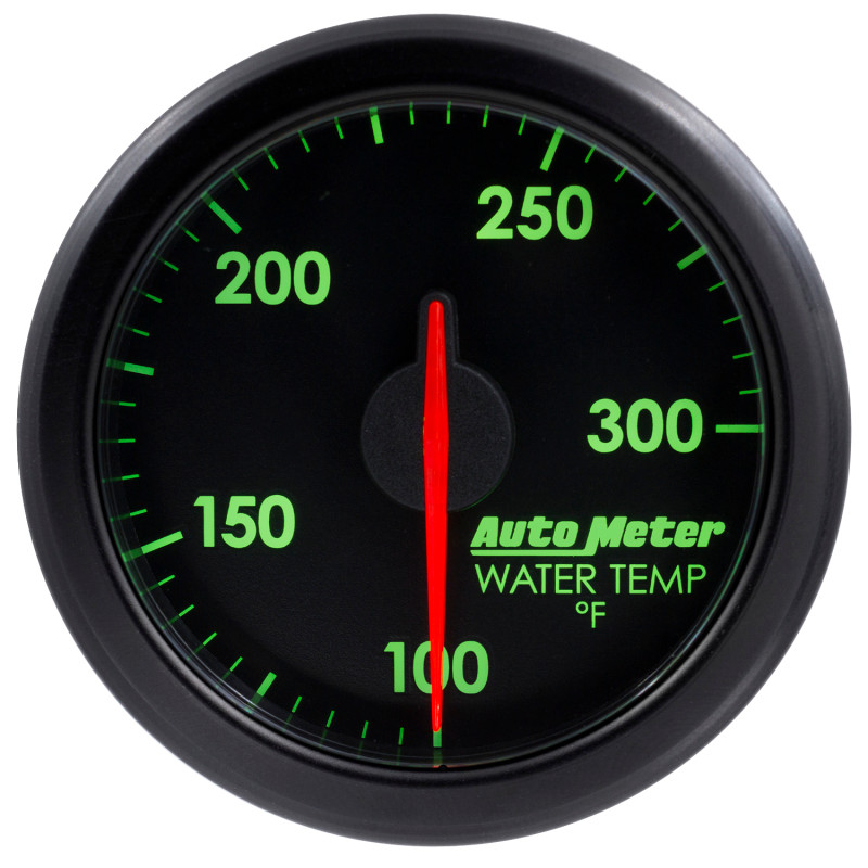 Autometer Airdrive 2-1/6in Water Temperature Gauge 100-300 Degrees F - Black - 9154-T