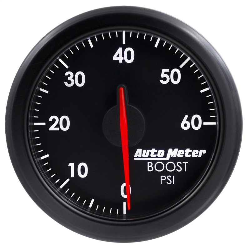 Autometer Airdrive 2-1/6in Boost Gauge 0-60 PSI - Black - 9160-T