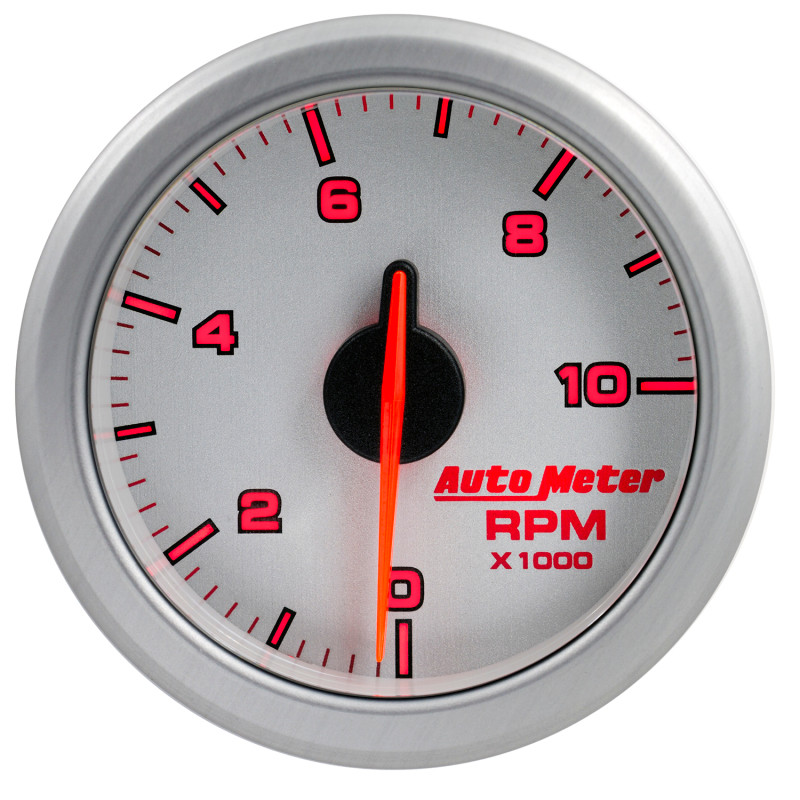 Autometer Airdrive 2-1/6in Tachometer Gauge 0-10K RMP - Silver - 9197-UL