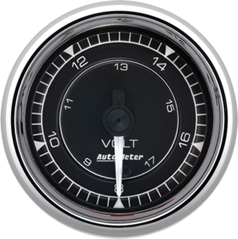 AutoMeter Chrono 2-1/16in 18V Digital Stepper Motor Voltmeter Gauge - Chrome - 9791 Photo - Primary