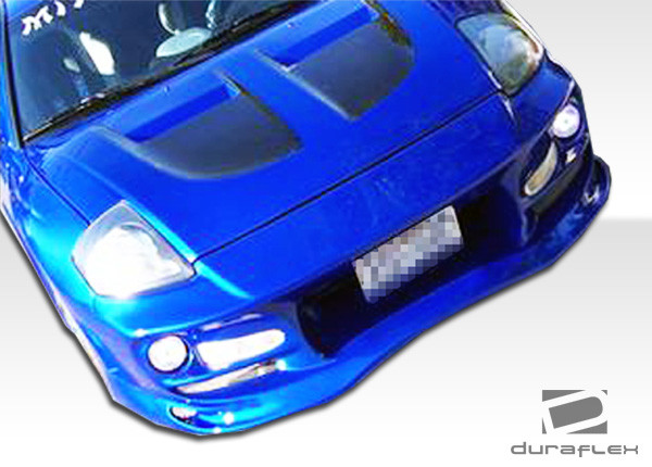 2000-2005 Mitsubishi Eclipse Duraflex Bomber Front Bumper Cover - 1 Piece / Vehicle Year Make Model Trim - 2000-2005-Mitsubishi Eclipse ALL / Product Type - Front Bumper / Style Name -Bomber / Kit Material - FRP (Fiberglass Reinforced Plastics) / Notes - Note: Uses 2000-2002 Eclipse front signal lights