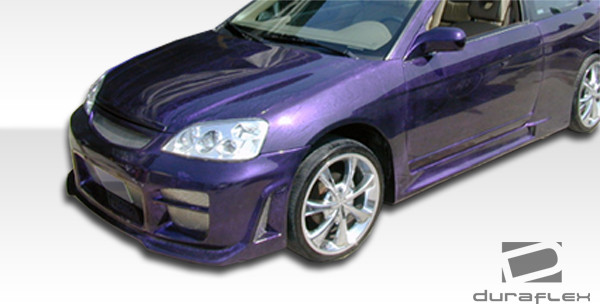 2001-2005 Honda Civic 2DR Duraflex R34 Side Skirts Rocker Panels - 2 Piece / Vehicle Year Make Model Trim - 2001-2005-Honda Civic 2DR / Product Type - Sideskirts / Style Name -R34 / Kit Material - FRP (Fiberglass Reinforced Plastics) / Notes -