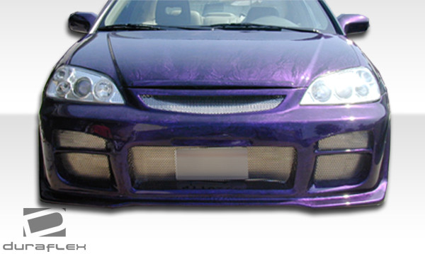 2001-2003 Honda Civic 2dr / 4DR Duraflex R34 Front Bumper Cover - 1 Piece / Vehicle Year Make Model Trim - 2001-2003-Honda Civic 2DR / Product Type - Front Bumper / Style Name -R34 / Kit Material - FRP (Fiberglass Reinforced Plastics) / Notes -
