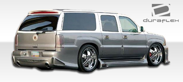 2002-2006 Cadillac Escalade Duraflex Platinum Side Skirts Rocker Panels - 2 Piece (Will not fit EXT ESV) / Vehicle Year Make Model Trim - 2002-2006-Cadillac Escalade ALL / Product Type - Sideskirts / Style Name -Platinum / Kit Material - FRP (Fiberglass Reinforced Plastics) / Notes - Note: will not fit ext/ esv models