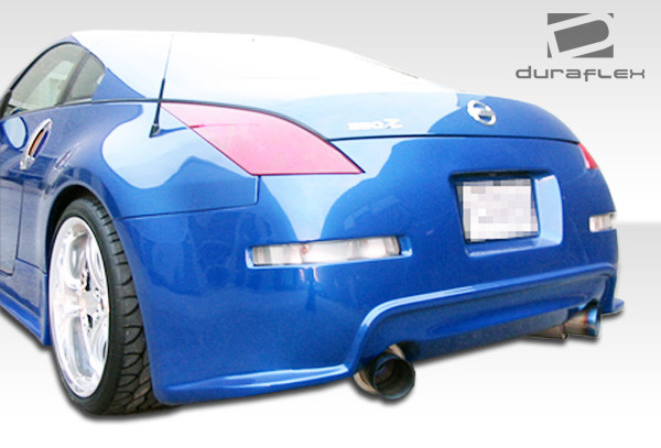 2003-2008 Nissan 350Z Z33 Duraflex Drifter 2 Rear Bumper Cover - 1 Piece / Vehicle Year Make Model Trim - 2003-2008-Nissan 350Z ALL / Product Type - Rear Bumper / Style Name -Drifter 2 / Kit Material - FRP (Fiberglass Reinforced Plastics) / Notes -