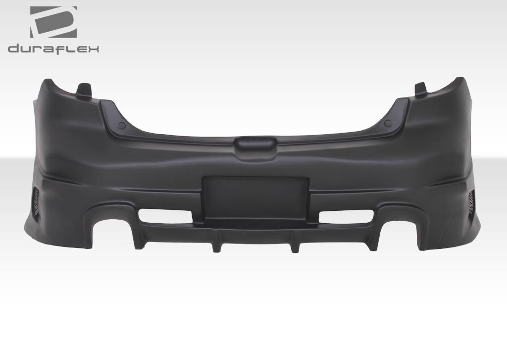 2004-2009 Mazda 3 HB Duraflex Raven Rear Bumper Cover - 1 Piece / Vehicle Year Make Model Trim - 2004-2009-Mazda Mazda 3 HB / Product Type - Rear Bumper / Style Name -Raven / Kit Material - FRP (Fiberglass Reinforced Plastics) / Notes -