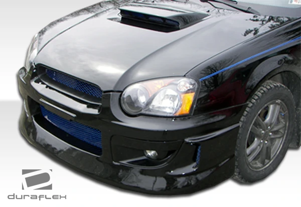 2004-2005 Subaru Impreza WRX STI Duraflex GT Competition Front Bumper Cover - 1 Piece / Vehicle Year Make Model Trim - 2004-2005-Subaru Impreza ALL / Product Type - Front Bumper / Style Name -GT Competition / Kit Material - FRP (Fiberglass Reinforced Plastics) / Notes - Note: picture shown is made out of carbon fiber. actual product is made out of fiberglass.