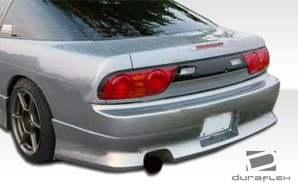 1989-1994 Nissan 240SX S13 HB Duraflex V-Speed Rear Bumper Cover - 1 Piece / Vehicle Year Make Model Trim - 1989-1994-Nissan 240SX HB / Product Type - Rear Bumper / Style Name -V-Speed / Kit Material - FRP (Fiberglass Reinforced Plastics) / Notes -