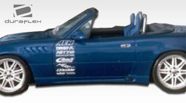 1990-1997 Mazda Miata Duraflex Wizdom Side Skirts Rocker Panels - 2 Piece / Vehicle Year Make Model Trim - 1990-1997-Mazda Miata ALL / Product Type - Sideskirts / Style Name -Wizdom / Kit Material - FRP (Fiberglass Reinforced Plastics) / Notes -