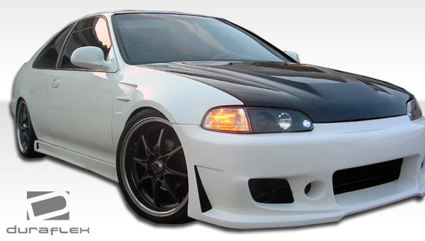 1992-1995 Honda Civic Duraflex B-2 Front Bumper Cover - 1 Piece / Vehicle Year Make Model Trim - 1992-1995-Honda Civic ALL / Product Type - Front Bumper / Style Name -B-2 / Kit Material - FRP (Fiberglass Reinforced Plastics) / Notes -