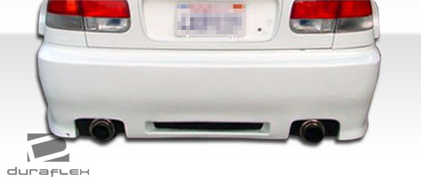 1996-2000 Honda Civic 2dr / 4DR Duraflex Spyder Rear Bumper Cover - 1 Piece / Vehicle Year Make Model Trim - 1996-2000-Honda Civic 2DR / Product Type - Rear Bumper / Style Name -Spyder / Kit Material - FRP (Fiberglass Reinforced Plastics) / Notes -