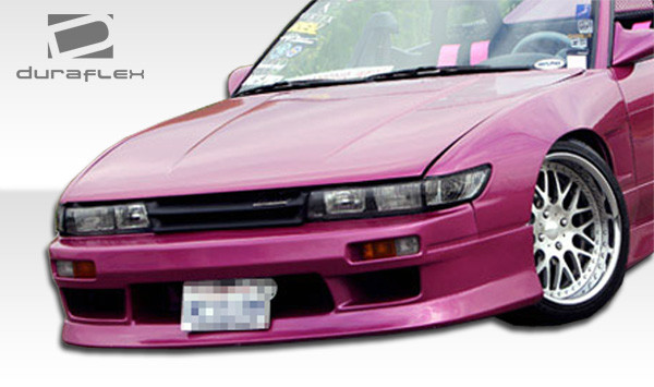1989-1994 Nissan Silvia S13 Duraflex V-Speed Front Bumper Cover - 1 Piece / Vehicle Year Make Model Trim - 1989-1994-Nissan S13 Silvia ALL / Product Type - Front Bumper / Style Name -V-Speed / Kit Material - FRP (Fiberglass Reinforced Plastics) / Notes -