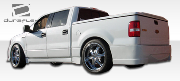 2004-2008 Ford F-150 4DR Duraflex Platinum Side Skirts Rocker Panels - 4 Piece / Vehicle Year Make Model Trim - 2004-2008-Ford F150 4DR / Product Type - Sideskirts / Style Name -Platinum / Kit Material - FRP (Fiberglass Reinforced Plastics) / Notes - Note: platinum side skirts are designed for 4dr models only. other models will require modification.