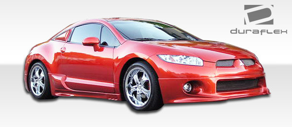 2006-2012 Mitsubishi Eclipse Duraflex Racer Side Skirts Rocker Panels - 2 Piece / Vehicle Year Make Model Trim - 2006-2012-Mitsubishi Eclipse ALL / Product Type - Sideskirts / Style Name -Racer / Kit Material - FRP (Fiberglass Reinforced Plastics) / Notes -