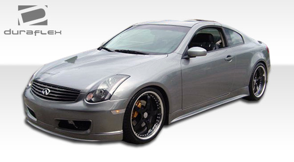2003-2007 Infiniti G Coupe G35 Duraflex GT Competition Side Skirts Rocker Panels - 2 Piece / Vehicle Year Make Model Trim - 2003-2007-Infiniti G Coupe 2DR / Product Type - Sideskirts / Style Name -GT Competition / Kit Material - FRP (Fiberglass Reinforced Plastics) / Notes -
