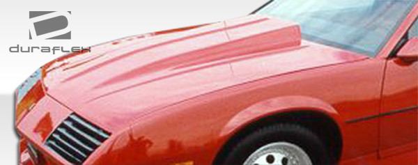 1982-1992 Chevrolet Camaro Duraflex Cowl Hood - 1 Piece / Vehicle Year Make Model Trim - 1982-1992-Chevrolet Camaro ALL / Product Type - Hood / Style Name -Cowl / Kit Material - FRP (Fiberglass Reinforced Plastics) / Notes - Note: Hood pins are required. 3" cowl height