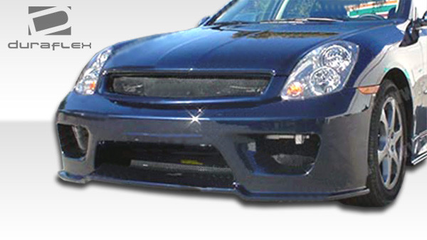 2003-2004 Infiniti G Sedan G35 Duraflex Sigma Front Bumper Cover - 1 Piece / Vehicle Year Make Model Trim - 2003-2004-Infiniti G Sedan 4DR / Product Type - Front Bumper / Style Name -Sigma / Kit Material - FRP (Fiberglass Reinforced Plastics) / Notes -
