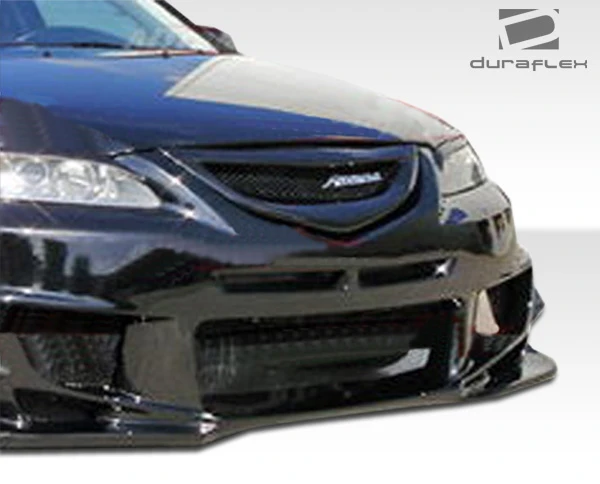 2003-2008 Mazda 6 Duraflex Bomber Front Bumper Cover - 1 Piece / Vehicle Year Make Model Trim - 2003-2008-Mazda Mazda 6 ALL / Product Type - Front Bumper / Style Name -Bomber / Kit Material - FRP (Fiberglass Reinforced Plastics) / Notes - Note: Bumper is designed to be used with the 2003-2005 mazda 6 upper grille. 2006-2008 models will need to purchase the 2003-2005 Mazda 6 grille