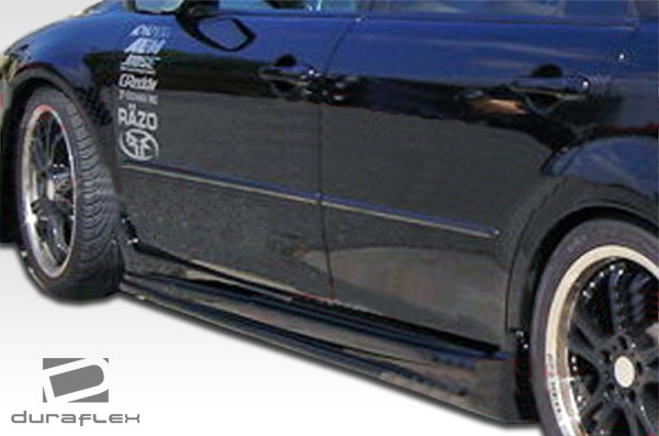 2003-2008 Mazda 6 Duraflex Bomber Side Skirts Rocker Panels - 2 Piece / Vehicle Year Make Model Trim - 2003-2008-Mazda Mazda 6 ALL / Product Type - Sideskirts / Style Name -Bomber / Kit Material - FRP (Fiberglass Reinforced Plastics) / Notes -