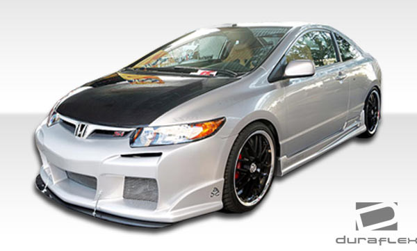 2006-2011 Honda Civic 2DR Duraflex Raven Side Skirts Rocker Panels - 2 Piece / Vehicle Year Make Model Trim - 2006-2011-Honda Civic 2DR / Product Type - Sideskirts / Style Name -Raven / Kit Material - FRP (Fiberglass Reinforced Plastics) / Notes -