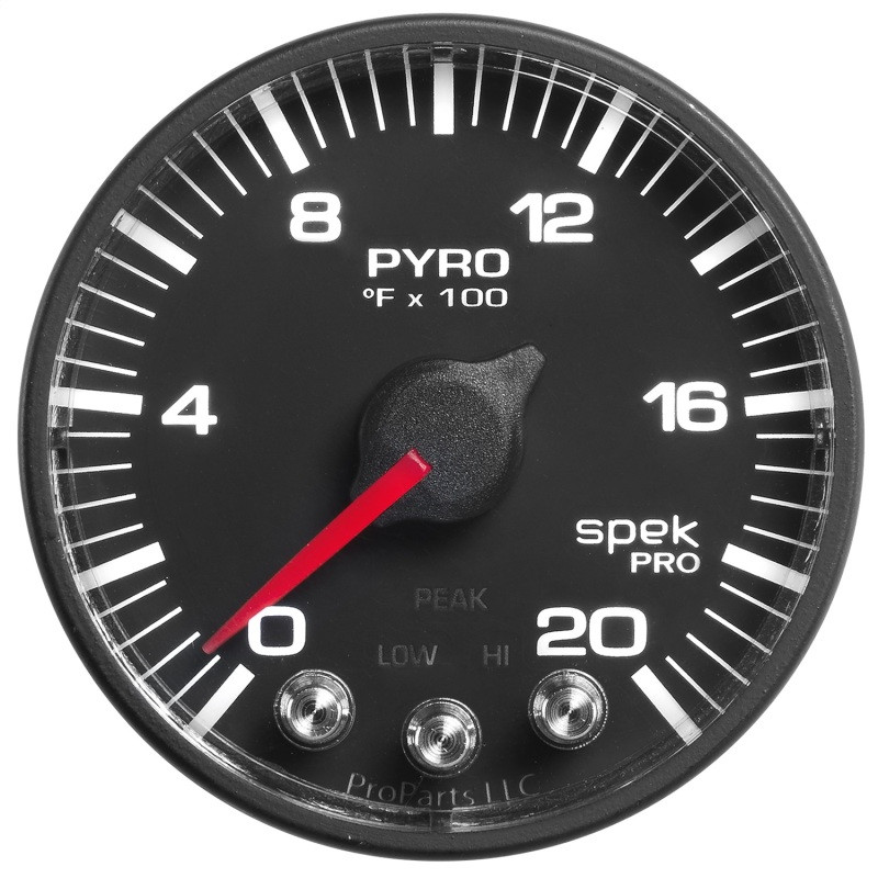 Autometer Spek-Pro 52.4mm 0-2000F Digital Stepper Motor Pyrometer Gauge - P310328