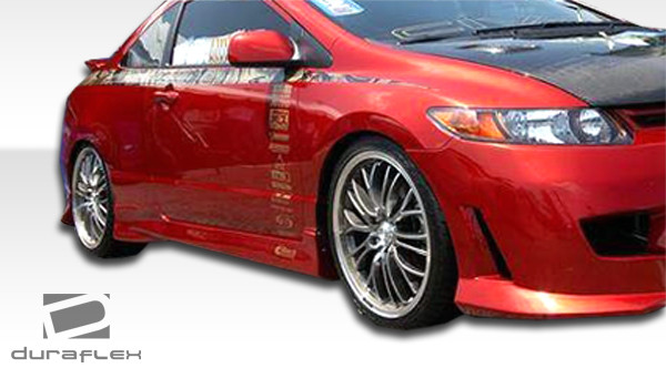 2006-2011 Honda Civic 2DR Duraflex Type M Side Skirts Rocker Panels - 2 Piece / Vehicle Year Make Model Trim - 2006-2011-Honda Civic 2DR / Product Type - Sideskirts / Style Name -Type M / Kit Material - FRP (Fiberglass Reinforced Plastics) / Notes -