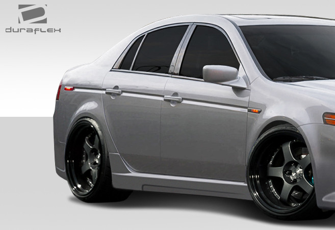 2004-2008 Acura TL Duraflex K-1 Side Skirts Rocker Panels - 2 Piece / Vehicle Year Make Model Trim - 2004-2008-Acura TL ALL / Product Type - Sideskirts / Style Name -K-1 / Kit Material - FRP (Fiberglass Reinforced Plastics) / Notes -