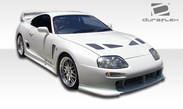 1993-1998 Toyota Supra Duraflex TD3000 Hood - 1 Piece / Vehicle Year Make Model Trim - 1993-1998-Toyota Supra ALL / Product Type - Hood / Style Name -TD3000 / Kit Material - FRP (Fiberglass Reinforced Plastics) / Notes - Note: Hood pins are required.