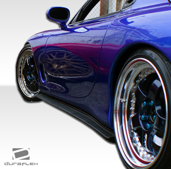 1993-1997 Mazda RX-7 Duraflex Type F Side Skirts Rocker Panels - 2 Piece / Vehicle Year Make Model Trim - 1993-1997-Mazda RX7 ALL / Product Type - Sideskirts / Style Name -Type F / Kit Material - FRP (Fiberglass Reinforced Plastics) / Notes -