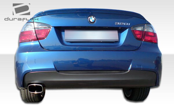 2006-2011 BMW 3 Series E90 4DR Duraflex M-Tech Rear Bumper Cover (single exhaust) - 1 Piece / Vehicle Year Make Model Trim - 2006-2011-BMW 3 Series 4DR / Product Type - Rear Bumper / Style Name -M-Tech / Kit Material - FRP (Fiberglass Reinforced Plastics) / Notes - Note: rear bumper is designed for single exhaust versions. dual exhaust will require modifications to fit properly.