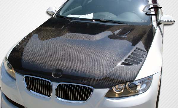 2007-2010 BMW 3 Series E92 2dr E93 Convertible Carbon Creations Executive Hood - 1 Piece / Vehicle Year Make Model Trim - 2007-2010-BMW 3 Series 2DR / Product Type - Hood / Style Name -Executive / Kit Material - Carbon Fiber / Notes - Note: Hood pins are required.