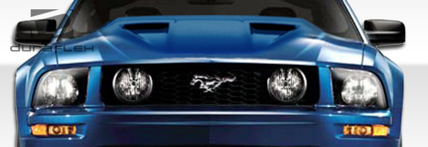 2005-2009 Ford Mustang Duraflex Mach1 Hood - 1 Piece / Vehicle Year Make Model Trim - 2005-2009-Ford Mustang ALL / Product Type - Hood / Style Name -Mach 1 / Kit Material - FRP (Fiberglass Reinforced Plastics) / Notes - Note: Hood pins are required.