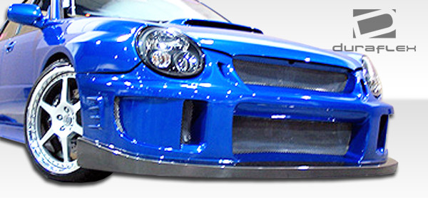 2002-2003 Subaru Impreza WRX STI Duraflex A Spec Front Bumper Cover - 1 Piece / Vehicle Year Make Model Trim - 2002-2003-Subaru Impreza 4DR / Product Type - Front Bumper / Style Name -A Spec / Kit Material - FRP (Fiberglass Reinforced Plastics) / Notes -