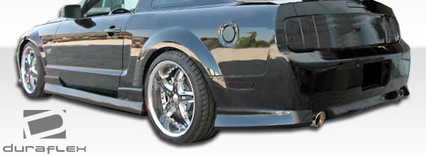 2005-2009 Ford Mustang Duraflex Stallion Body Kit - 5 Piece - Includes Stallion Front Bumper Cover (104296) Stallion Rear Bumper Cover (104298) Stallion Side Skirts Rocker Panels (104297) / Vehicle Year Make Model Trim - 2005-2009-Ford Mustang ALL / Product Type - Kit / Style Name -Stallion / Kit Material - FRP (Fiberglass Reinforced Plastics) / Notes -