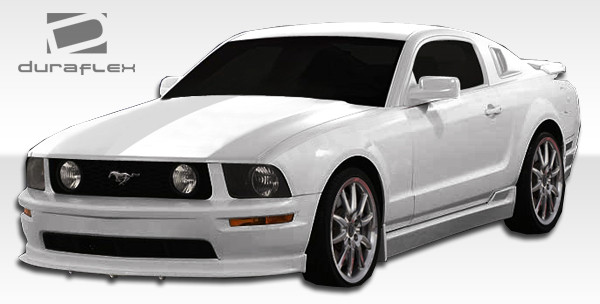 2005-2014 Ford Mustang Duraflex Racer 2 Side Skirts Rocker Panels - 2 Piece / Vehicle Year Make Model Trim - 2005-2014-Ford Mustang ALL / Product Type - Sideskirts / Style Name -Racer 2 / Kit Material - FRP (Fiberglass Reinforced Plastics) / Notes -