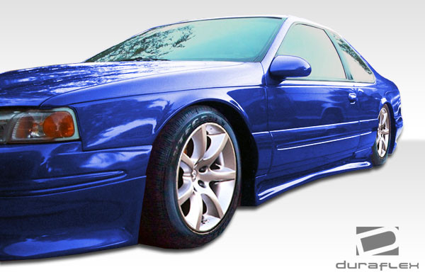 1996-1997 Ford Thunderbird Mercury Cougar Duraflex Racer Front Lip Under Spoiler Air Dam - 1 Piece / Vehicle Year Make Model Trim - 1996-1997-Ford Thunderbird ALL / Product Type - Front Lip/Add On / Style Name -Racer / Kit Material - FRP (Fiberglass Reinforced Plastics) / Notes -