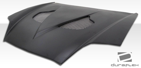 2003-2006 Hyundai Tiburon Duraflex SC-5 Hood - 1 Piece / Vehicle Year Make Model Trim - 2003-2006-Hyundai Tiburon ALL / Product Type - Hood / Style Name -SC-5 / Kit Material - FRP (Fiberglass Reinforced Plastics) / Notes - Note: Hood pins are required.