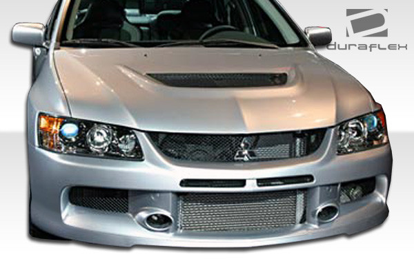 2003-2006 Mitsubishi Lancer Evolution 8 9 Duraflex MR Edition Front Bumper Cover - 1 Piece / Vehicle Year Make Model Trim - 2003-2006-Mitsubishi Evolution ALL / Product Type - Front Bumper / Style Name -MR Edition / Kit Material - FRP (Fiberglass Reinforced Plastics) / Notes -