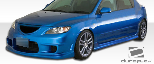 2004-2009 Mazda 3 4DR Duraflex I-Spec Front Bumper Cover - 1 Piece / Vehicle Year Make Model Trim - 2004-2009-Mazda Mazda 3 4DR / Product Type - Front Bumper / Style Name -I-Spec / Kit Material - FRP (Fiberglass Reinforced Plastics) / Notes -